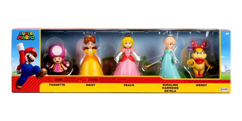 Figuras Princes Peach Rosalina Daisy Toadette & Wendy Koopa