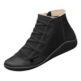 Botas Retro Con Cordones Y Cremallera Lateral Plus Sapat