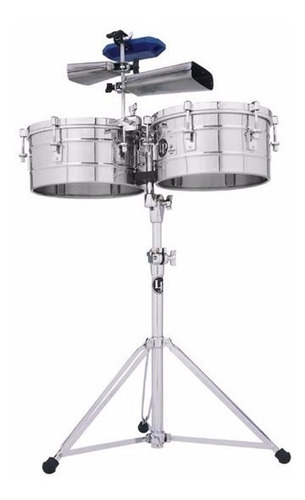 Timbales Lp 14/15 Crom. Con Atril Soporte De Cencerro Lp257s