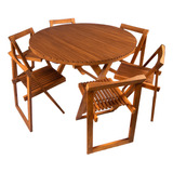 Muebles Comedor Para Jardin Plegable De Madera 6 Pers