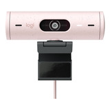 Logitech Webcam Brio 500 Con Micrófono 1920x1080 Usb-c Rosa