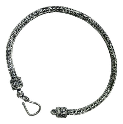 Pulseira Original De Bali Indonesia 20 Cm Banhada Prata 925