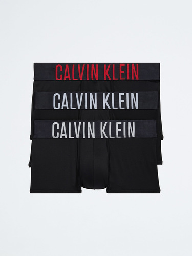 Pack 3 Bóxers Low Rise Intense Power Negro Calvin Klein