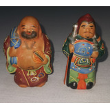 Kutani Figurillas Guerreros Samurai Antiguos Pintados A Mano