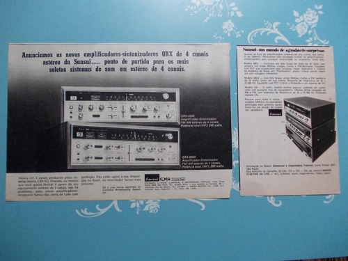 Propaganda Vintage (kit De 2). Sansui Amplificador Sintoniza