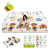 Tapete Infantil Plegable Con Doble Diseño Mide 200cm X 180cm