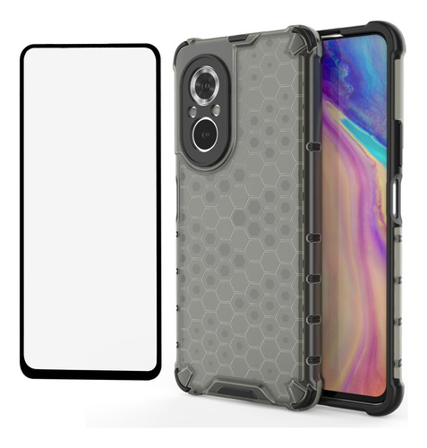 Funda Rudo Uso Translúcido Silicona Para Huawei Honor +mica