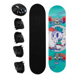 Kit Skate Iniciante Infantil Com Proteção Completo Radical 