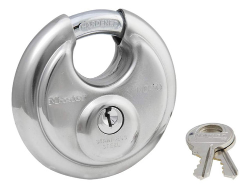 Candado De Disco De Acero Inoxidable 40d Master Lock Con Lla