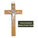 Cristo De San Benito De Pared En Madera Cruz En Madera 20cm 
