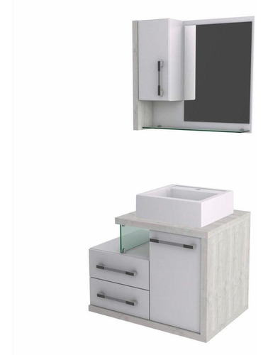 Vanitory Moderno Mueble Para Baño Espejo Organizador Vm-229