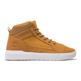 Casual De Piel Caña Media Timberland Tb0a65q1754 Tb0a65q1754 Mid Lace Sneaker Diseño Liso Amarillo 27.5 Mx Para Hombre