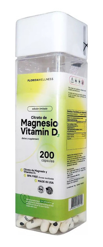 Citrato De Magnesio + Vitamina D3 Nf 200 Capsulas