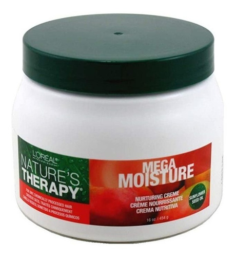 Loreal Natures Therapy Mega Moisture Creme Tarro De 16 Onza.