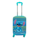 Maleta De Viaje Infantil Rodante Disney Stitch Color Turquesa