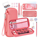 Kit De Accesorio Para Nintendo Switch Lite De Color Coral