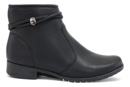 Bota Feminina Cano Curto Salto Baixo Ziper Dakota G9554