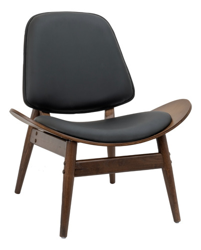 Silla Individual Vinger Nogal-negro Eames