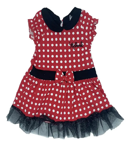 Vestido Algodon Estampado Disney Minnie
