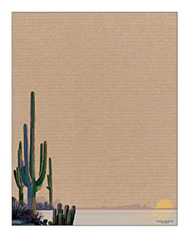 Saguaro Cactus Western - Hojas De Papel (21,6 X 27,94 X 60),