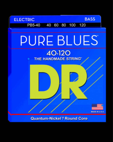 Cuerdas De Bajo Dr Puré Blues 40-120 5 Entrega Inmediata