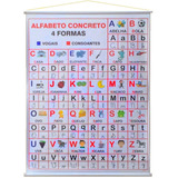 Banner Alfabeto Concreto 4 Formas -115x90cm  C/ Frete Grátis