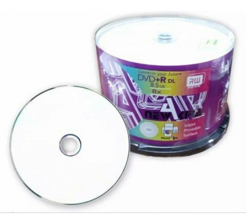 Dvd Dual Layer Printable 8.5gb New Akira 50 Unidades