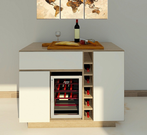 Mueble Vajillero Para Cava De Vino Con Bodega,aparador, Sk&b