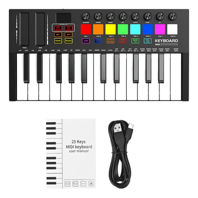 Controlador Midi De 25 Pantallas Para Piano Midi Tipo C Stri