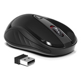 Mouse Inalambrico Okimo Negro - 2,4 Ghz- Bluetooth -portatil