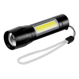 Linterna Mini Tactica Led Cob Recargable Usb Zoom Plastico