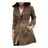 Piloto Mujer Trench Impermeable C/capucha P/ Lluvia Calidad!