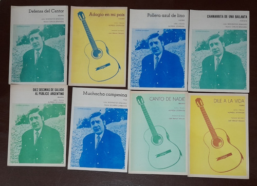 Lote De 8 Partituras De Alfredo Zitarrosa Piano Y Guitarra