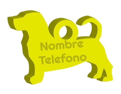 Placa Para Mascota Con Contorno De La Raza Varios Colores