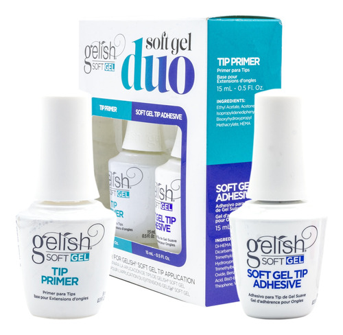 Kit Duo Primer + Gel Adhesivo Para Tips Soft Gel By Gelish