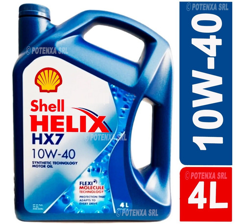 Aceite Shell Helix Hx7 Semisintetico 10w40 4 Litros Original