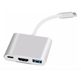 Adaptador Hub 3 En 1 Usb Tipo C A Usb-c Hdtv Usb 3.0 4k 