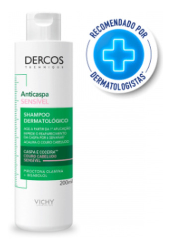 Shampoo Anticaspa Vichy Dercos Couro Cabeludo Sensível 200ml