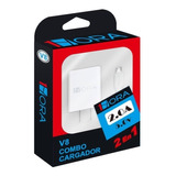 Turbo Cargador Usb Tipo V8 Cable Micro Usb 5v 2a 1hora 