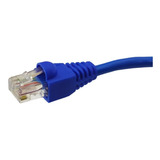 Patch Cord Cat6 Utp Cca  Azul 80 Centímetro Crimpado