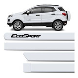 Friso Lateral Nova Ford Ecosport 2013 A 2019 Branco Ártico