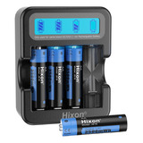 Baterias Recargables Aa Con Cargador Lcd, Baterias De Litio