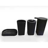 Set Kit Accesorios Para Baño Plastico Pvc 4 Piezas