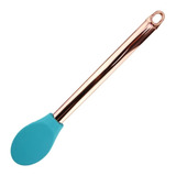 Colher De Silicone Cabo Rose Gold Aço Inox 25x4,6cm