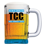 Caneca De Vidro Ice Beer For You 355ml Azul - Ruvolo