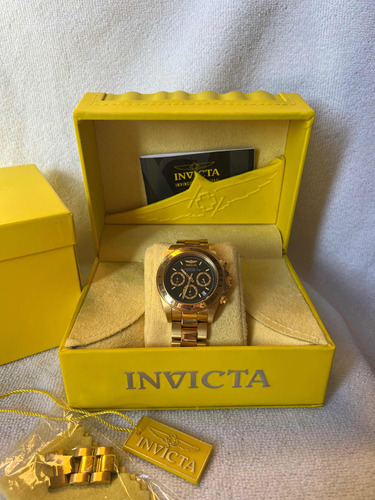 Reloj Invicta Speedway 28670 Gold Black Acero 39,5mm