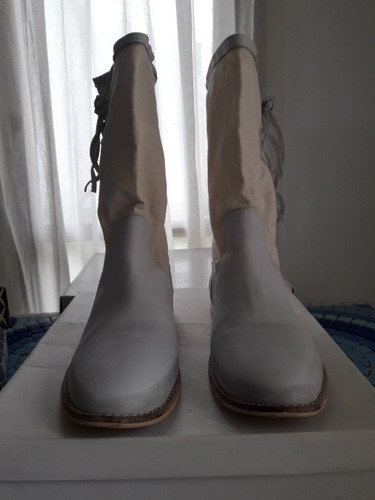 Ofertas Primavera,botas Celeste Hielo Número 39,impecables!