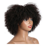 Perucas De Cabelo Humano Natural Afro Kinky Culry 30 Cm