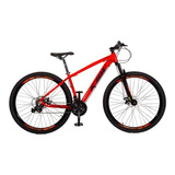 Bicicleta Ksw Xlt 100 21v Shimano Cor Vermelho Ferrari Com Preto Tamanho Do Quadro 15