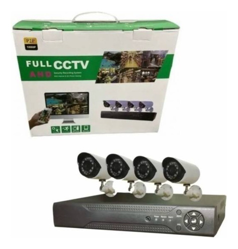 Kit Cctv Con 4 Cámaras De Seguridad Mas Dvr 1080p Full Hd